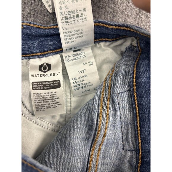 Levis High Rise Shorts Womens 27 Denim Cut Off Distressed Frayed Hem Waterless - Picture 7 of 7